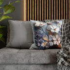 Floral Pillow Cover: Vintage Oil Painting Style, Lilac Blossoms