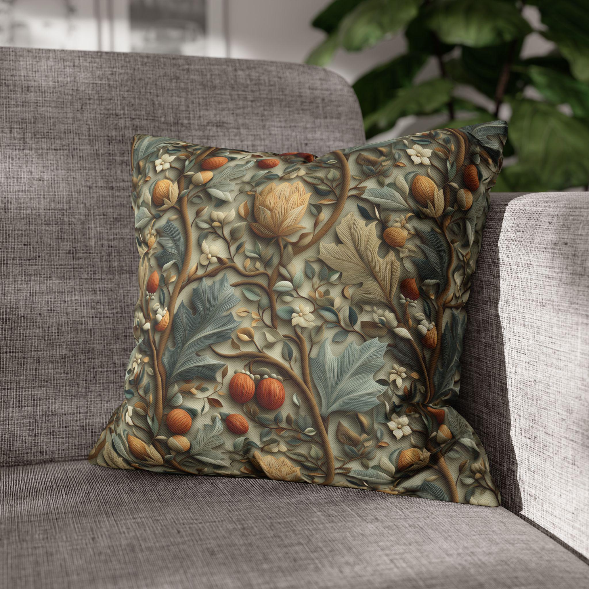 William Morris Autumn Vines Pillow Cover: Botanical Tapestry Fall Decor