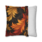 Autumn Leaves Pillow Cover: Gold, Orange, Red Foliage Design