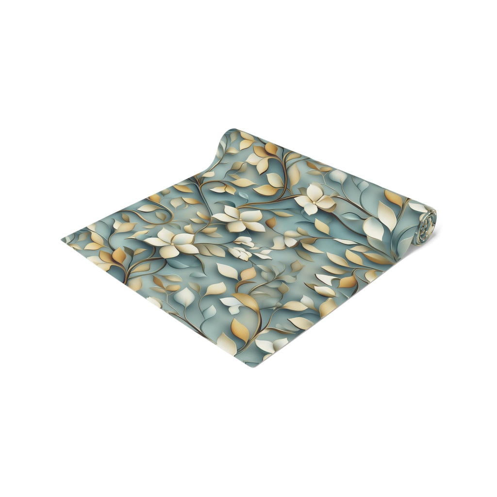 Elegant Botanical Table Runner: William Morris Inspired Floral Design for Stylish Home Decor