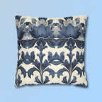 Blue Floral Throw Pillow Cover: French Country Farmhouse Decor