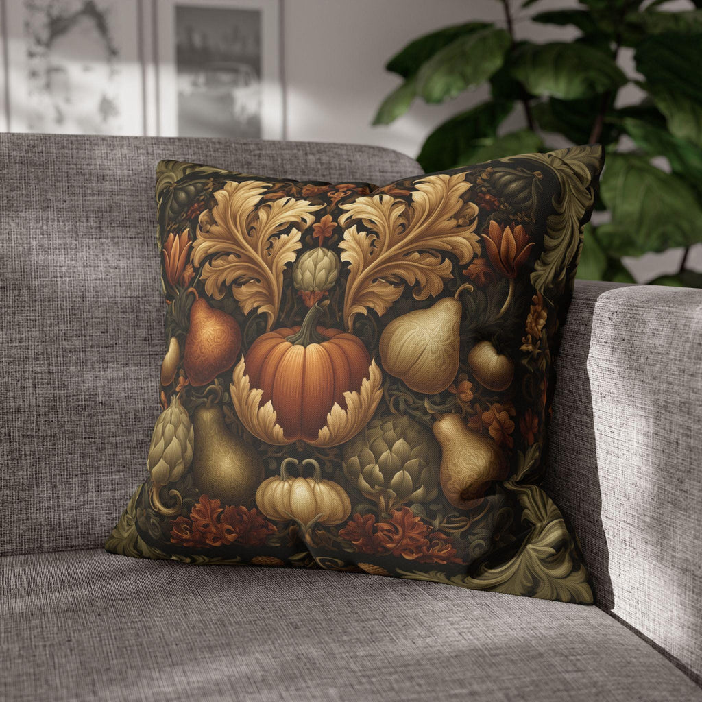 William Morris Inspired Pillow Cover: Vintage Style Autumn Harvest Tapestry