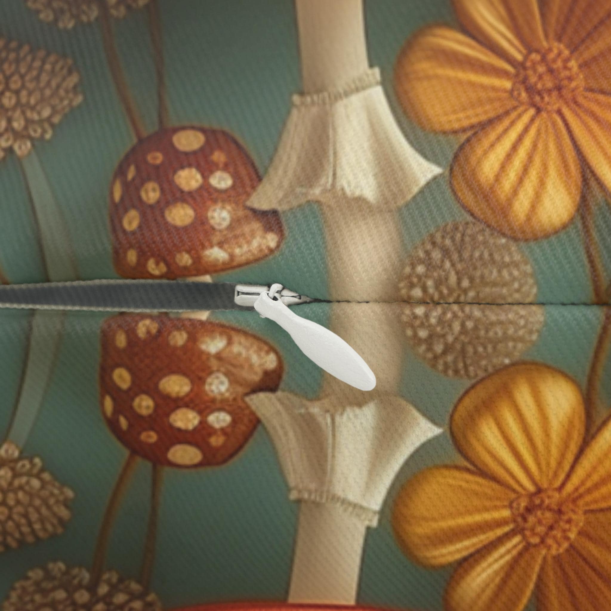 Mushroom Lumbar Throw Pillow: Magical Forest Whimsical Design