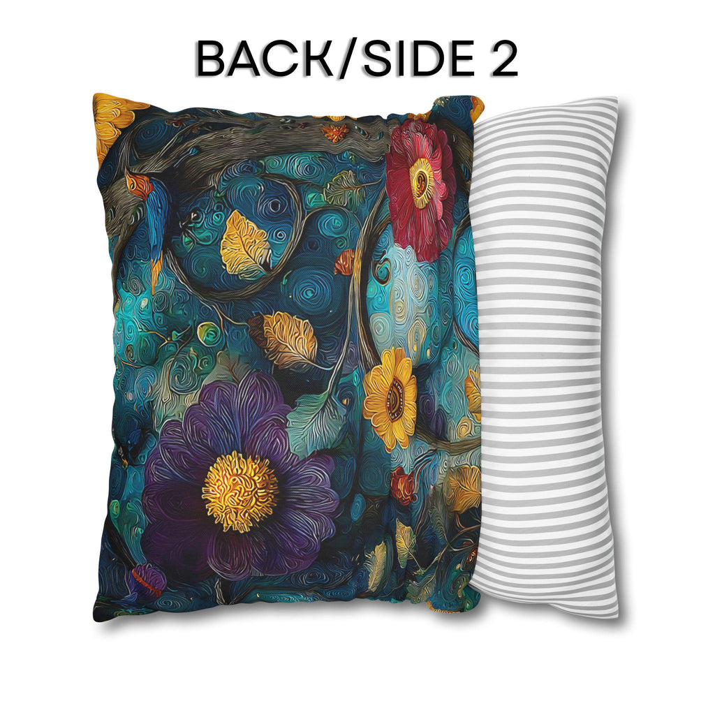 Klimt Botanical Pillow Cover: Jewel Tone Art Nouveau Floral Inspired by Gustav Klimt