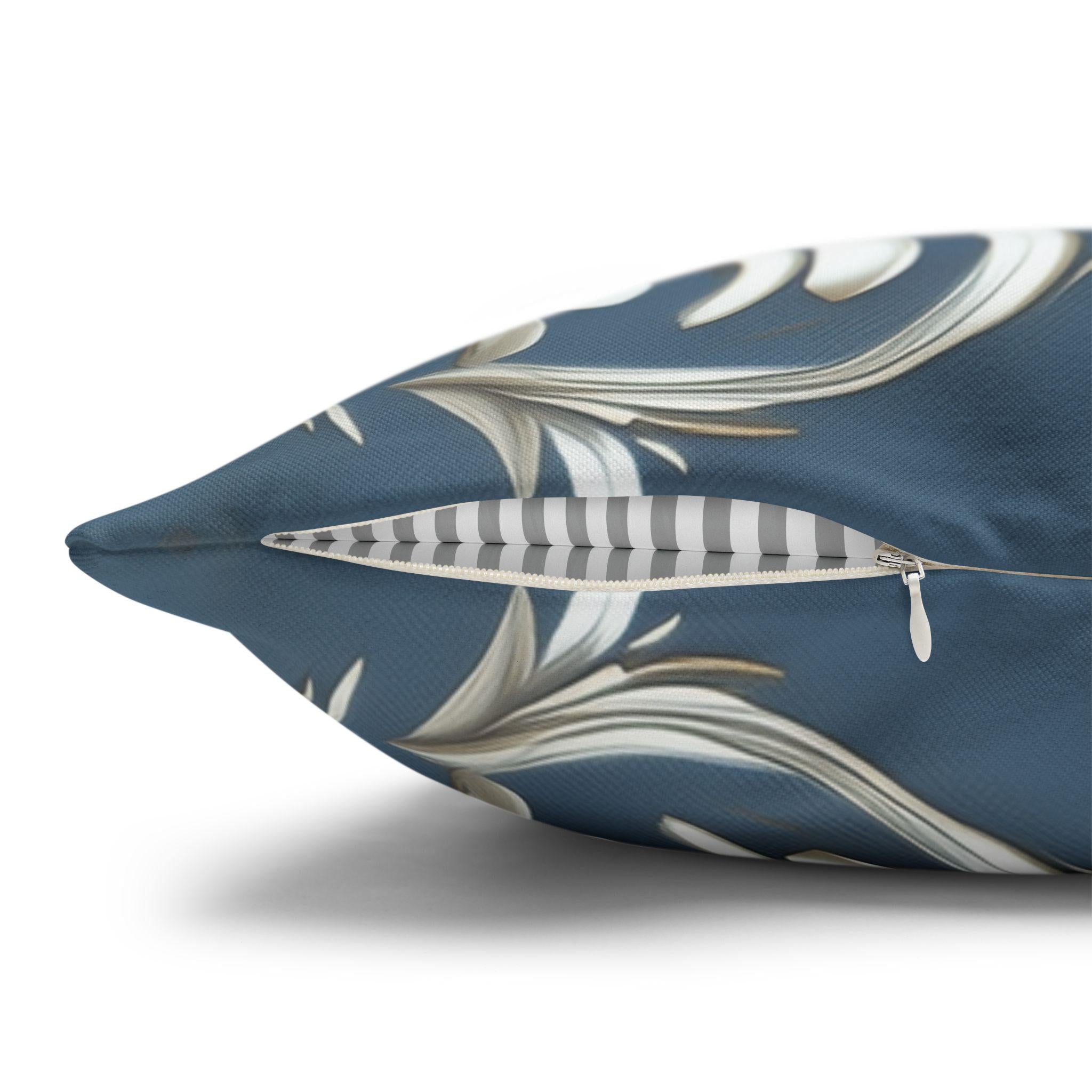 Opulent Damask Square Pillowcase: Classic Elegance for Bedroom & Living Room with Scroll Floral Design