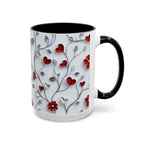 Romantic Valentine's Day Mug: Intertwining Vines Design, Colorful 11oz/15oz Gift for Loved Ones