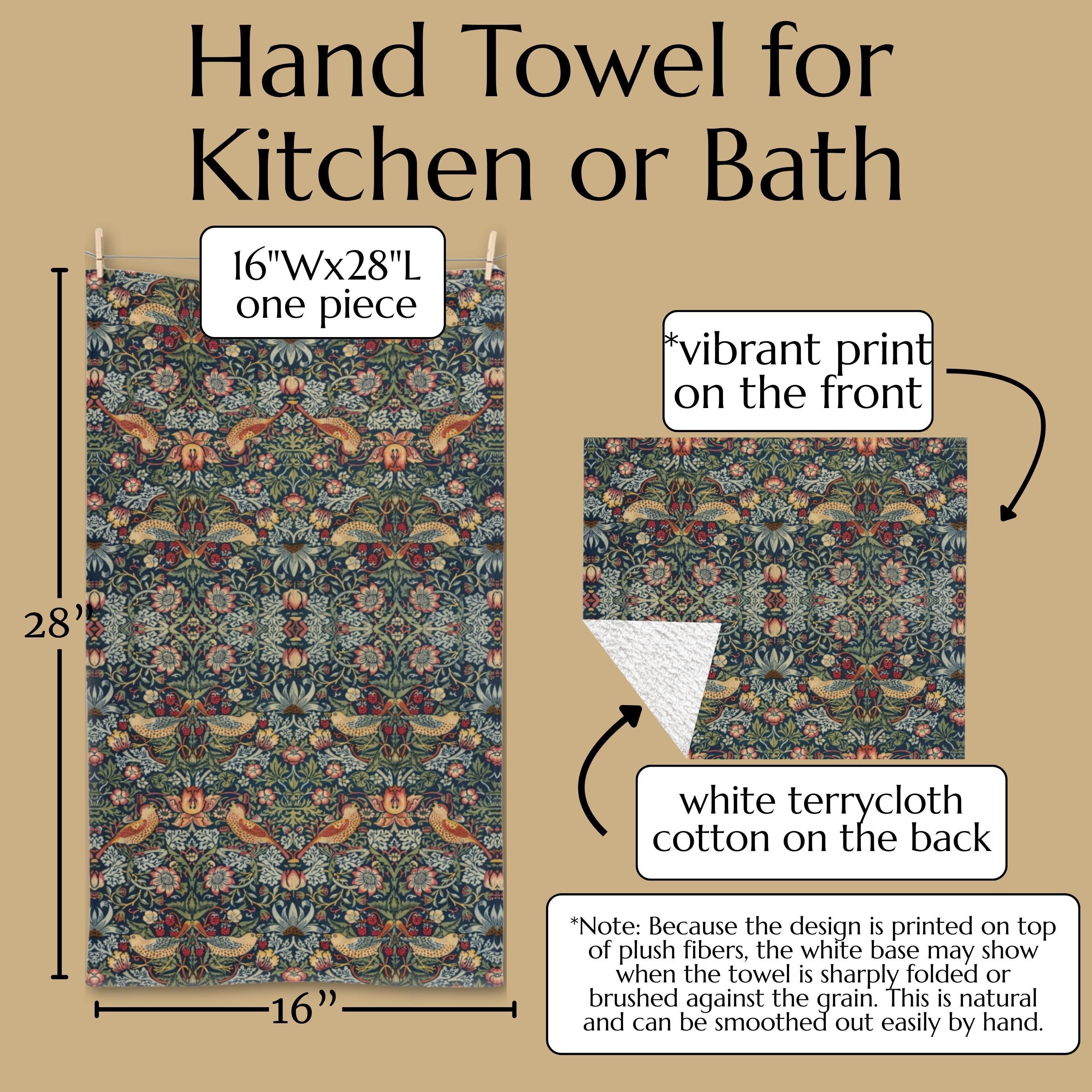 Strawberry Thief Heritage Hand Towel: William Morris Classic Reimagined