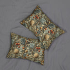 William Morris Autumn Vines Lumbar Pillow: Botanical Tapestry Design