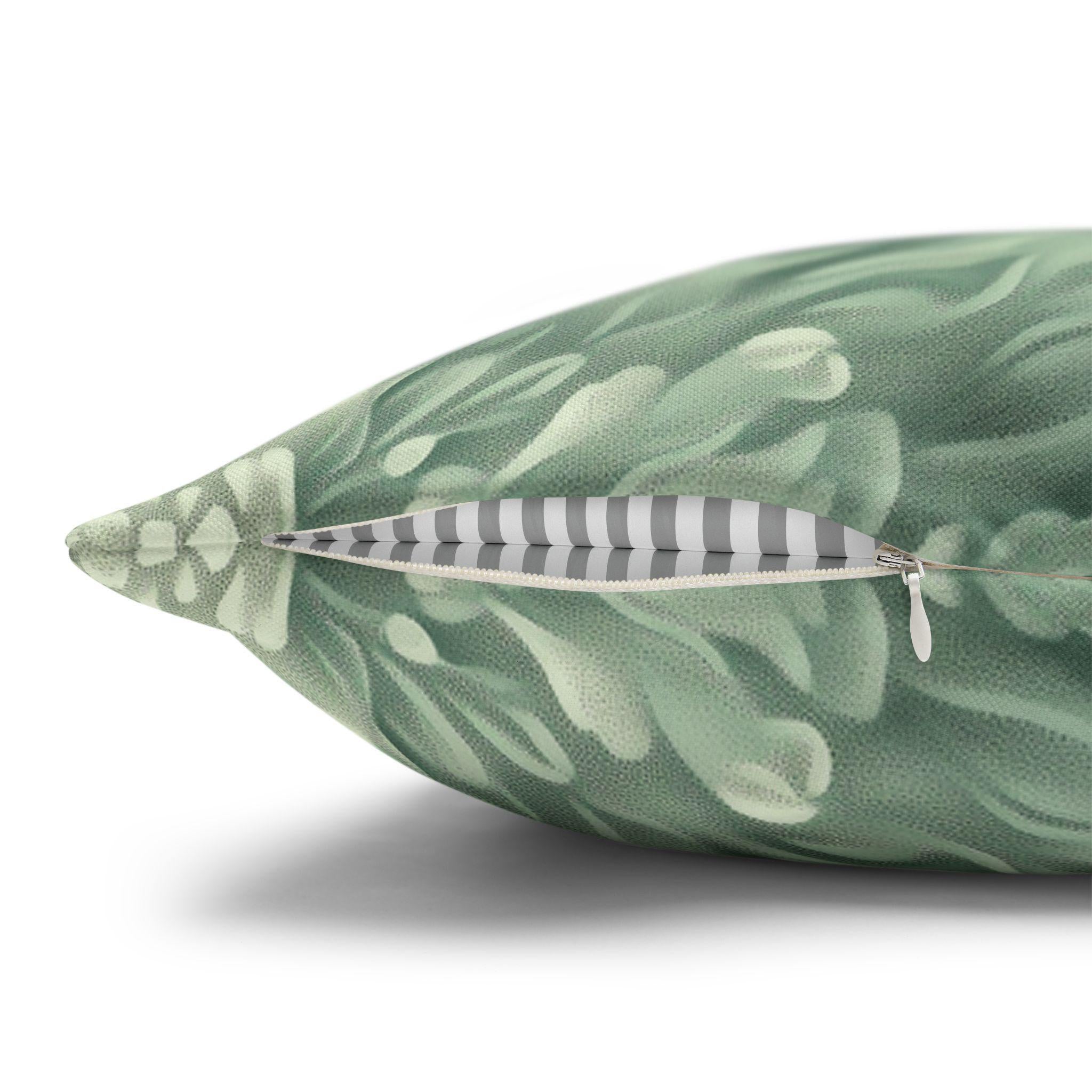 William Morris Inspired Pillow Cover: Modern Sage Marigold Botanical