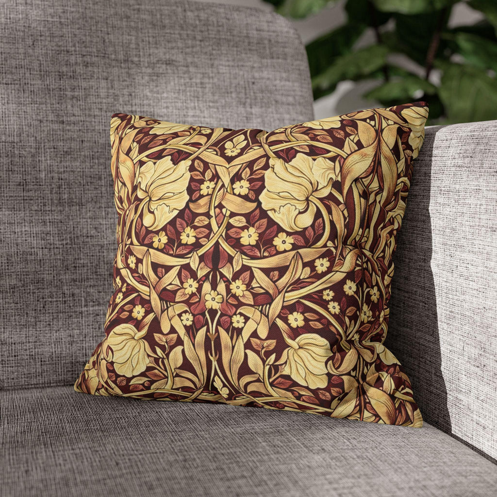 William Morris Pillow Cover: Burgundy Champagne Vintage Pimpernel Reconstructed