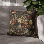 William Morris Deer Christmas Pillow Cover: Woodland Holiday Accent
