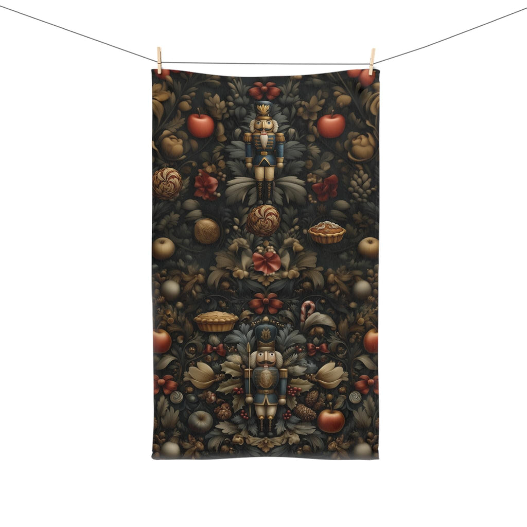 William Morris Nutcracker Christmas Hand Towel: Vintage Style Holiday Tea Towel