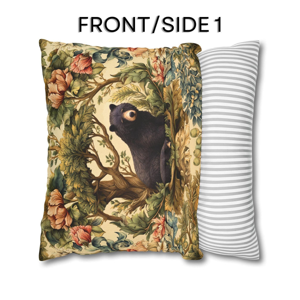 William Morris Woodland Animals Pillow Cover: Squirrel, Skunk, Doe, Bear Designs