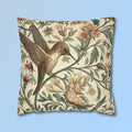 William Morris Hummingbird Pillow Cover: Floral Bird Art