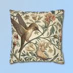 William Morris Hummingbird Pillow Cover: Floral Bird Art