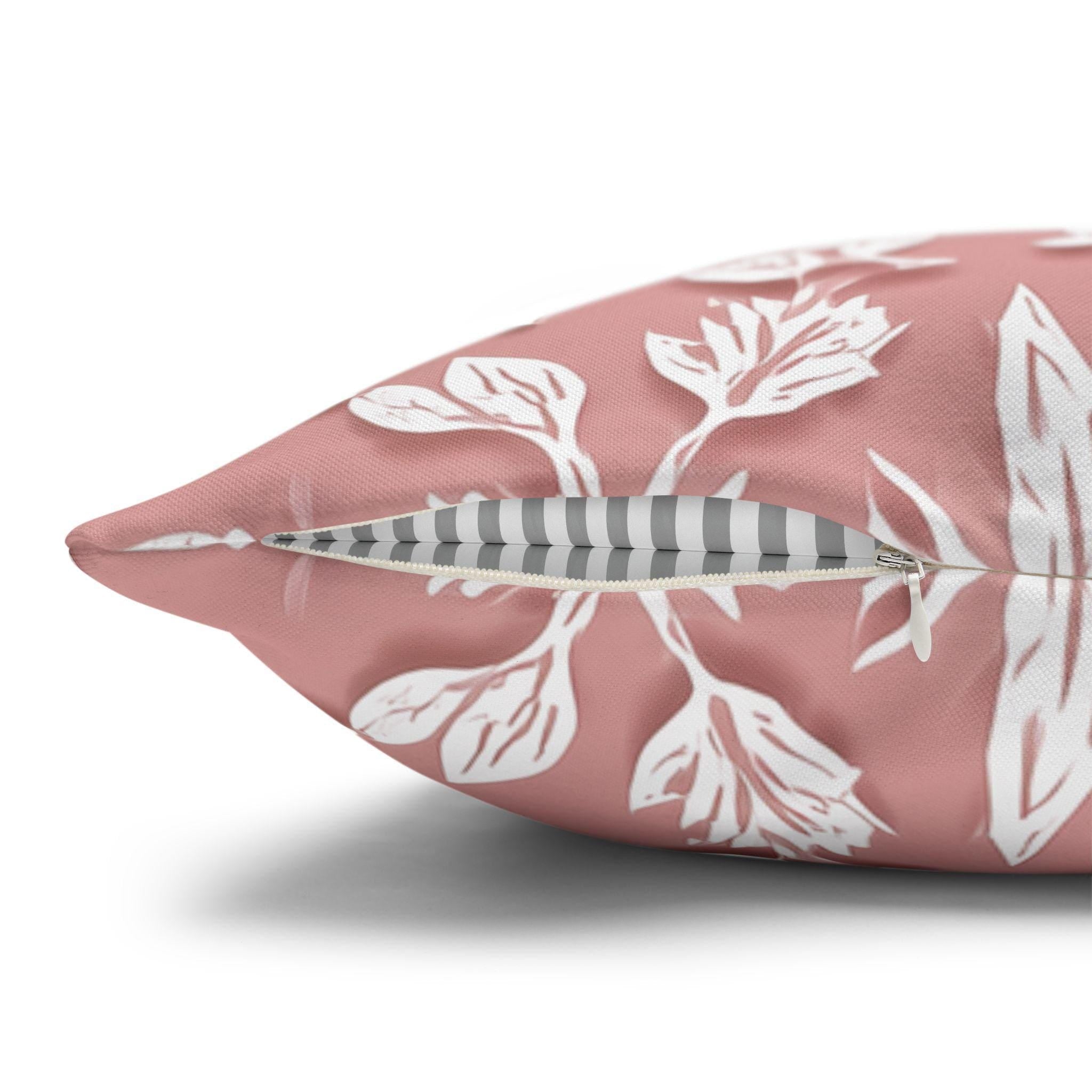 William Morris Inspired Heart & Blooms Pillow Cover: Faux Lace Botanical Design