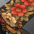Boho Peony Table Runner: Rustic Autumn Floral for Dining