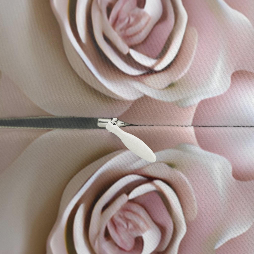 Soft Pink Roses Floral Lumbar Pillow – Romantic Feminine Cushion (20" x 14")