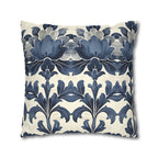 Blue Floral Throw Pillow Cover: French Country Farmhouse Decor