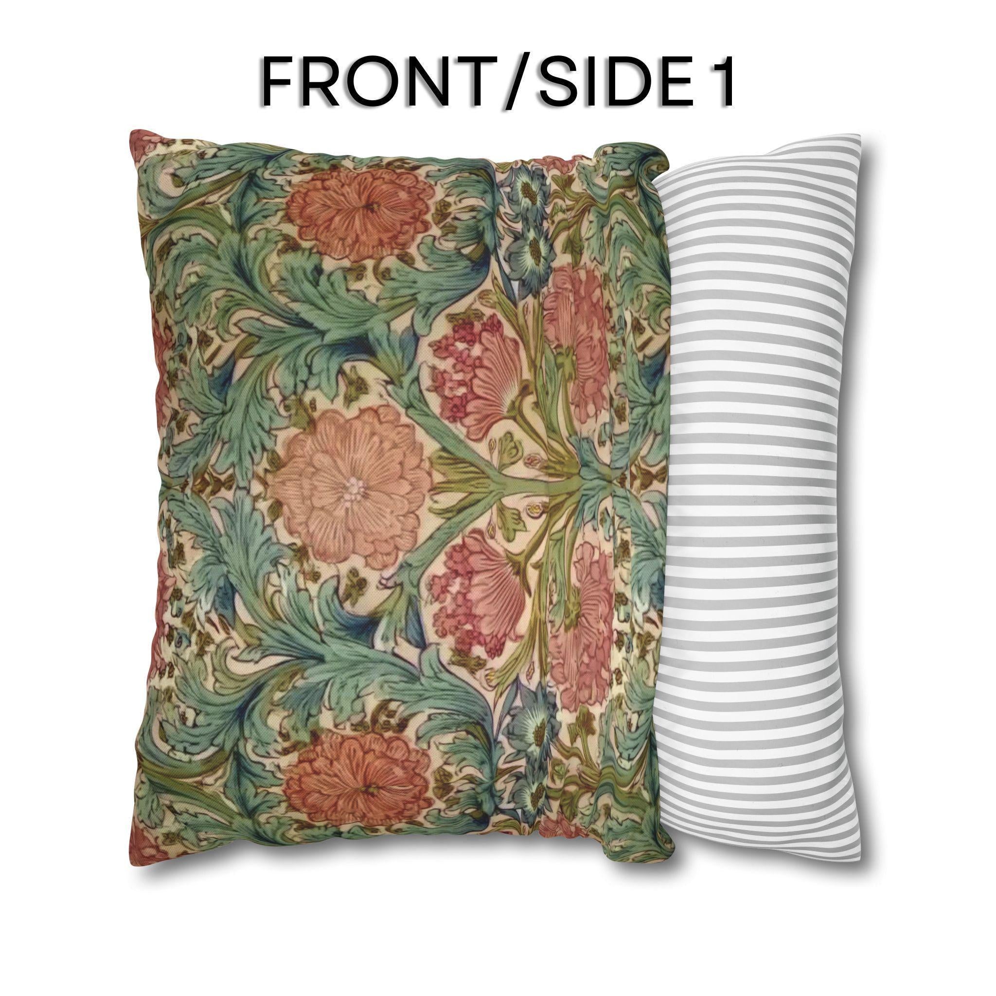 William Morris Style Hyacinth Pillow Cover: John Henry Dearle Inspired Floral