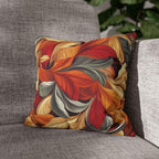 Autumn Leaves Pillow Cover Fall Foliage Throw Cushion Warm Harvest Color Accent Decor