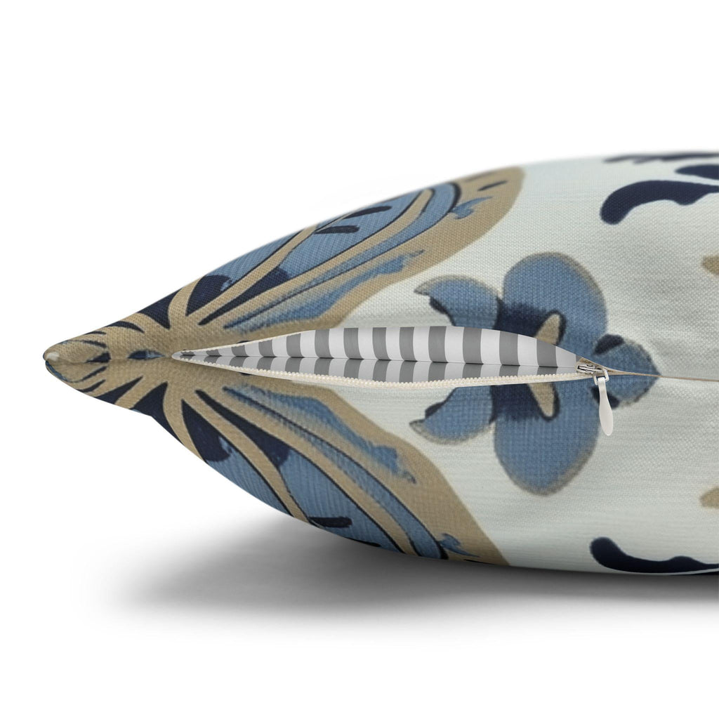 Floral Pillow Cover: Vintage Arts & Crafts Inspired Design (14x14 to 20x20 inches)