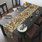 William Morris Table Runner: Vintage Style Botanical Hummingbird Floral Accent