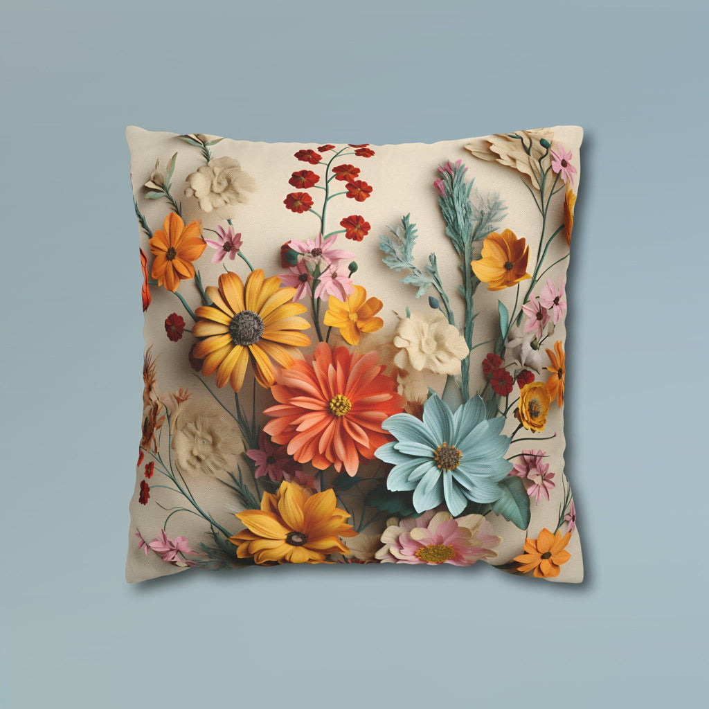 Wildflower Bouquet Pillow Cover: Colorful Floral Design