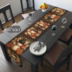 William Morris Pumpkin Patch Table Runner: Cream, Orange, Brown Fall Dining Decor