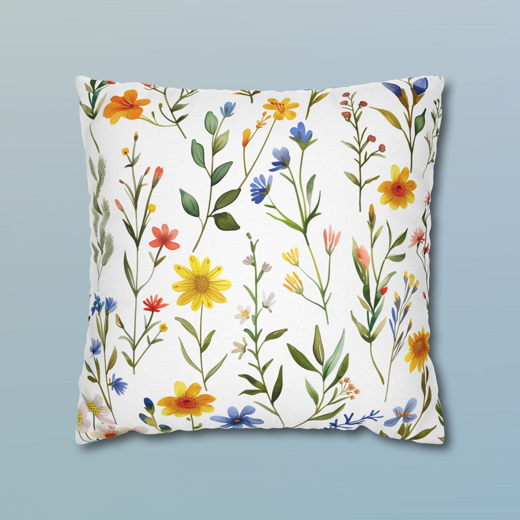 Wildflower Meadow Pillow Cover: Vibrant Floral Accent Cushion