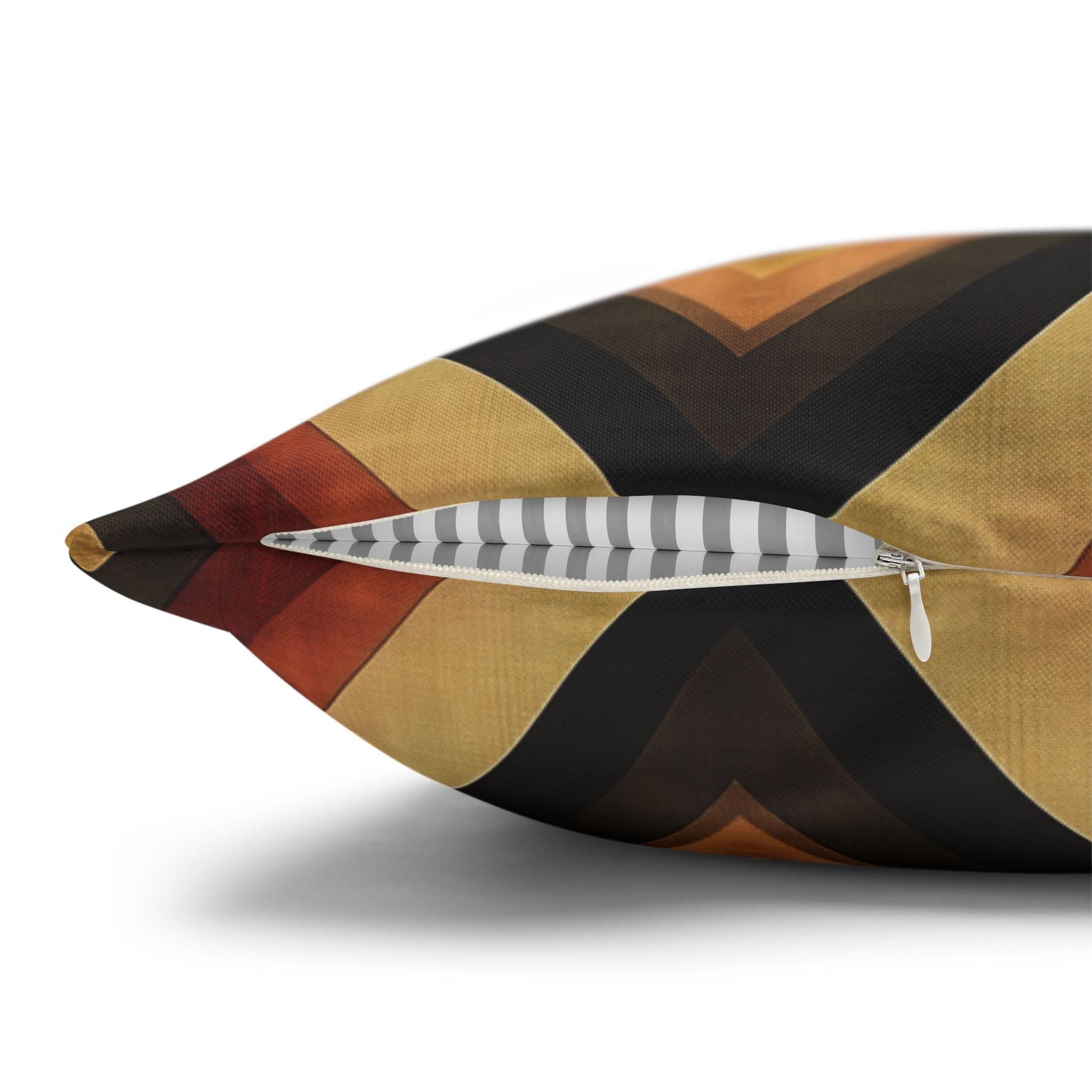 Southwestern Geometric Pillow Cover - Warm Tones, Layered Diamond Pattern