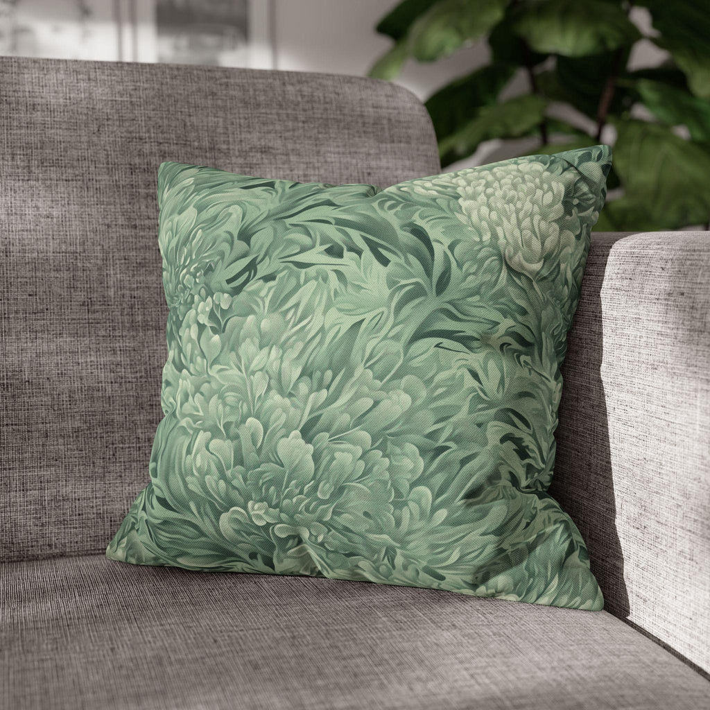 William Morris Inspired Pillow Cover: Modern Sage Marigold Botanical