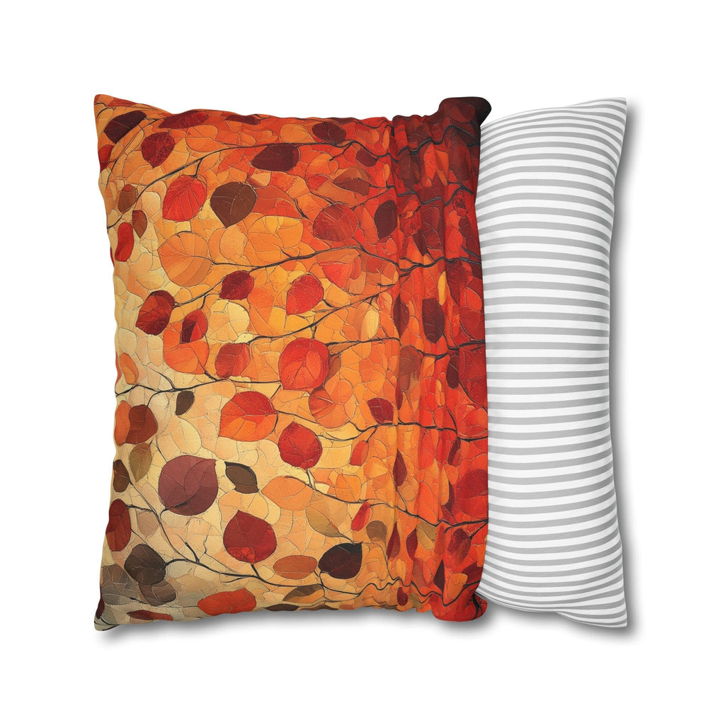 Autumn Leaves Pillow Cover | Vibrant Fall Colors with Ombré effect | Seasonal Home Decor