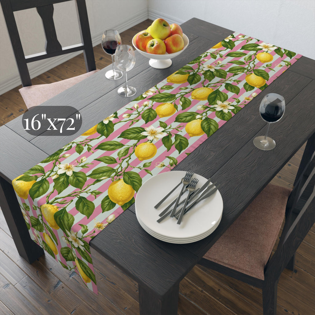 Lemon Table Runner Collection: 7 Citrus and Stripe Variations