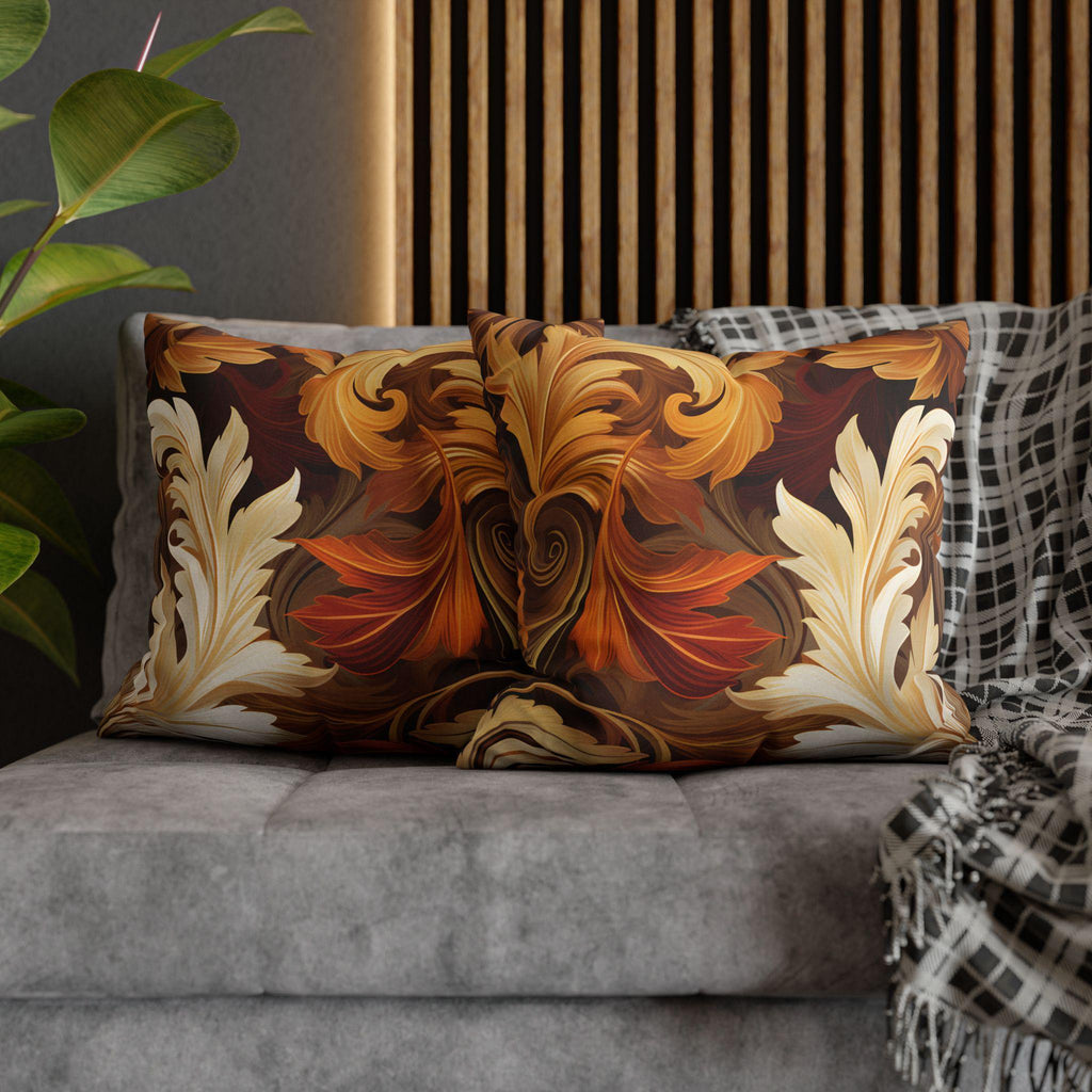 Autumn Leaves Swirling Fall Throw Pillow Cover: Cozy Home Decor for Seasonal Comfort