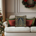 William Morris Christmas Tree Pillow Cover: Botanical Holiday Decor