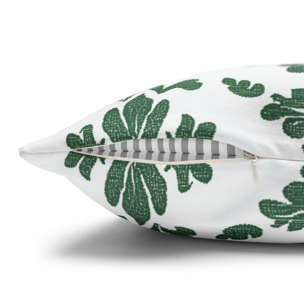 Forest Green Damask Pillow Cover: Elegant Home Decor