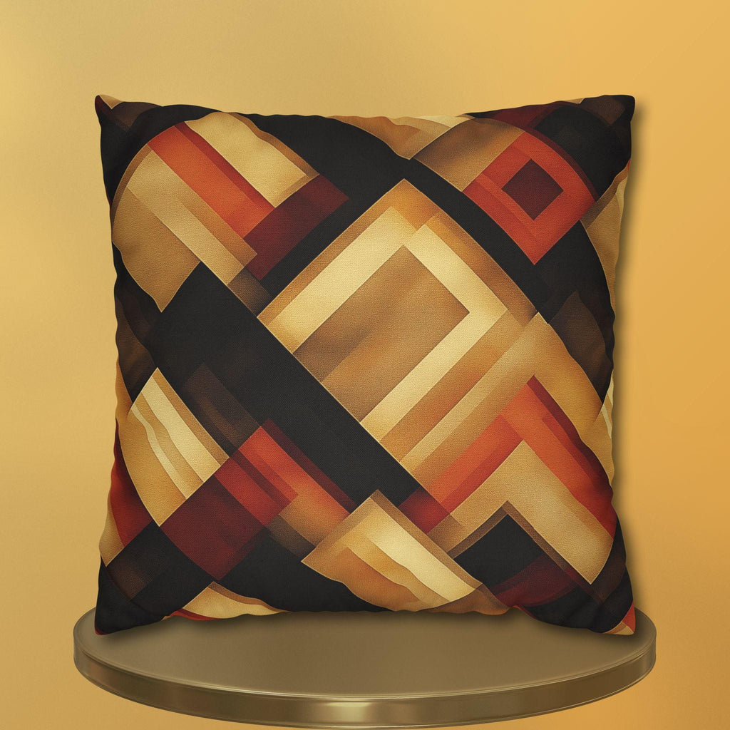 Geometric Pillow Cover: Modern Earthy Design (14x14 to 20x20 inches)