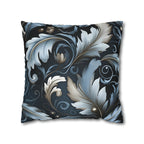 Blue Autumn Leaves Pillow Cover, Floral Pillowcase