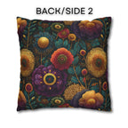 Klimt Botanical Pillow Cover: Jewel Tone Art Nouveau Home Decor