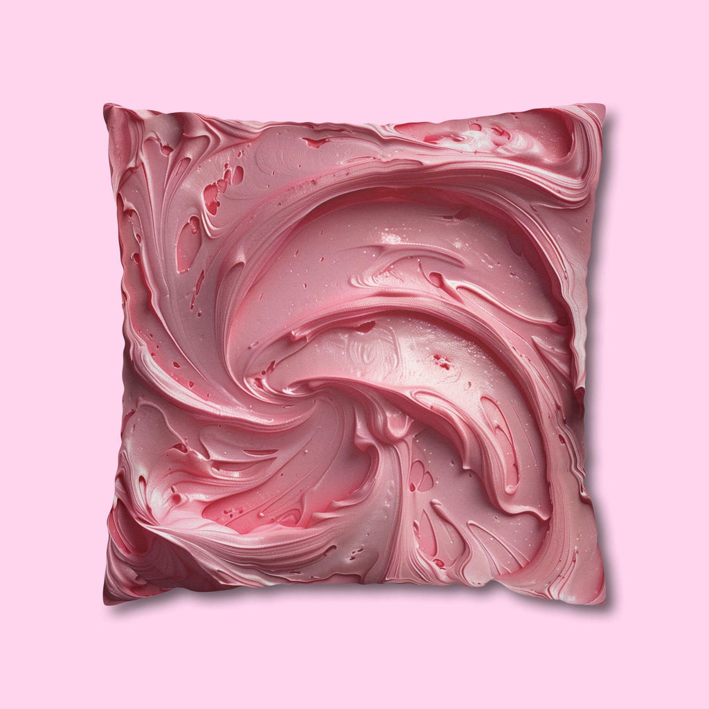 Strawberry Frosting Pillow Cover, Pink Cake Design, Sweet Home Decor
