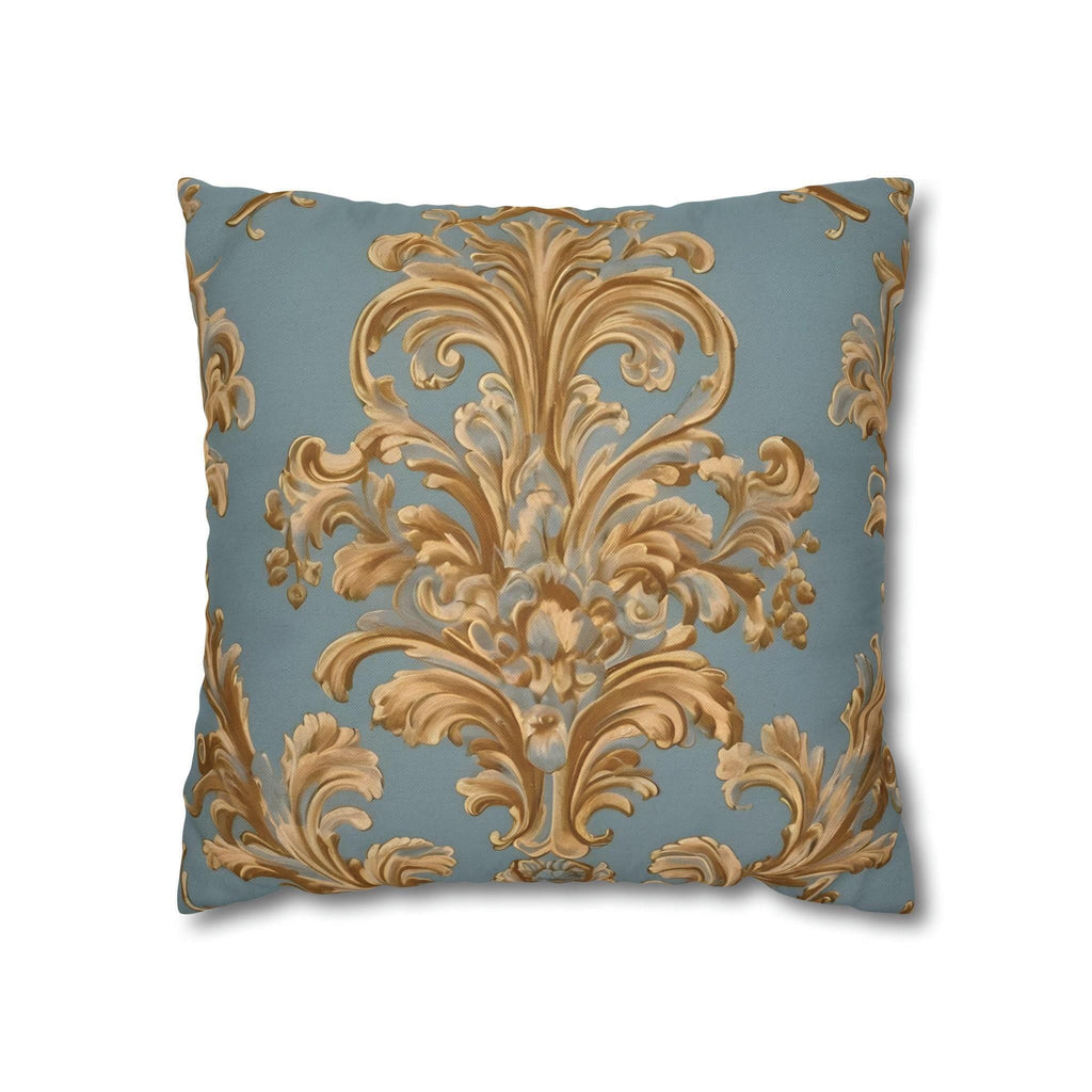 Rococo Accent Pillow Cover: Ornate Gold Leaves (14x14 to 20x20 inches)