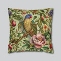 William Morris Inspired Tropical Parrot Pillowcase: Exotic Jungle Floral Cushion Cover for Home Decor