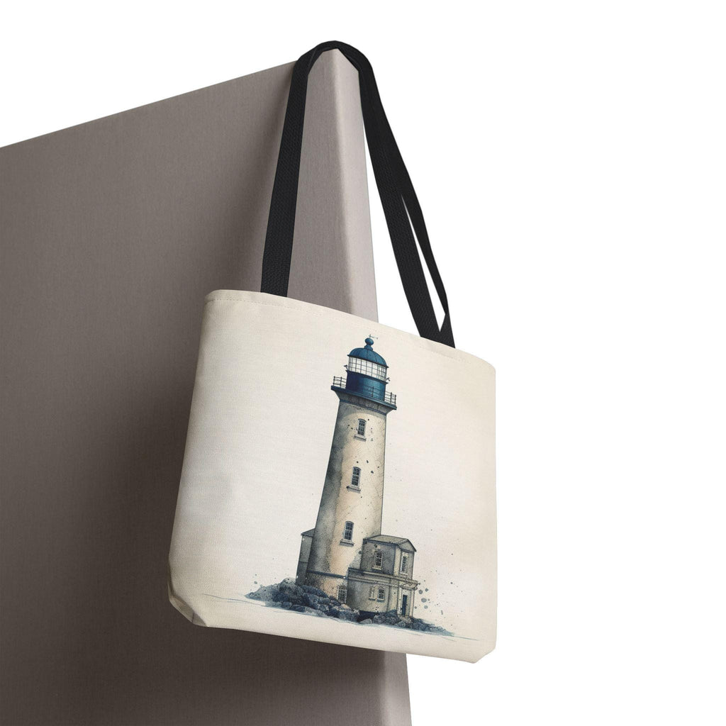 Coastal Lighthouse Tote: Durable Canvas Beach Bag in Blue - Nautical Carryall (S/M/L Available)