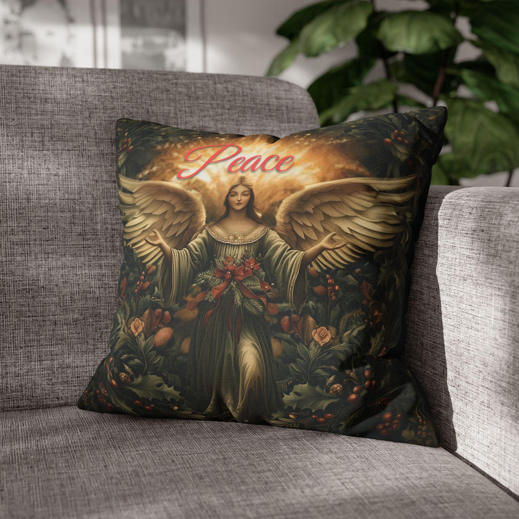 William Morris Inspired Angel Wing Pillow Cover: Divine Guardian Christmas Home Decor