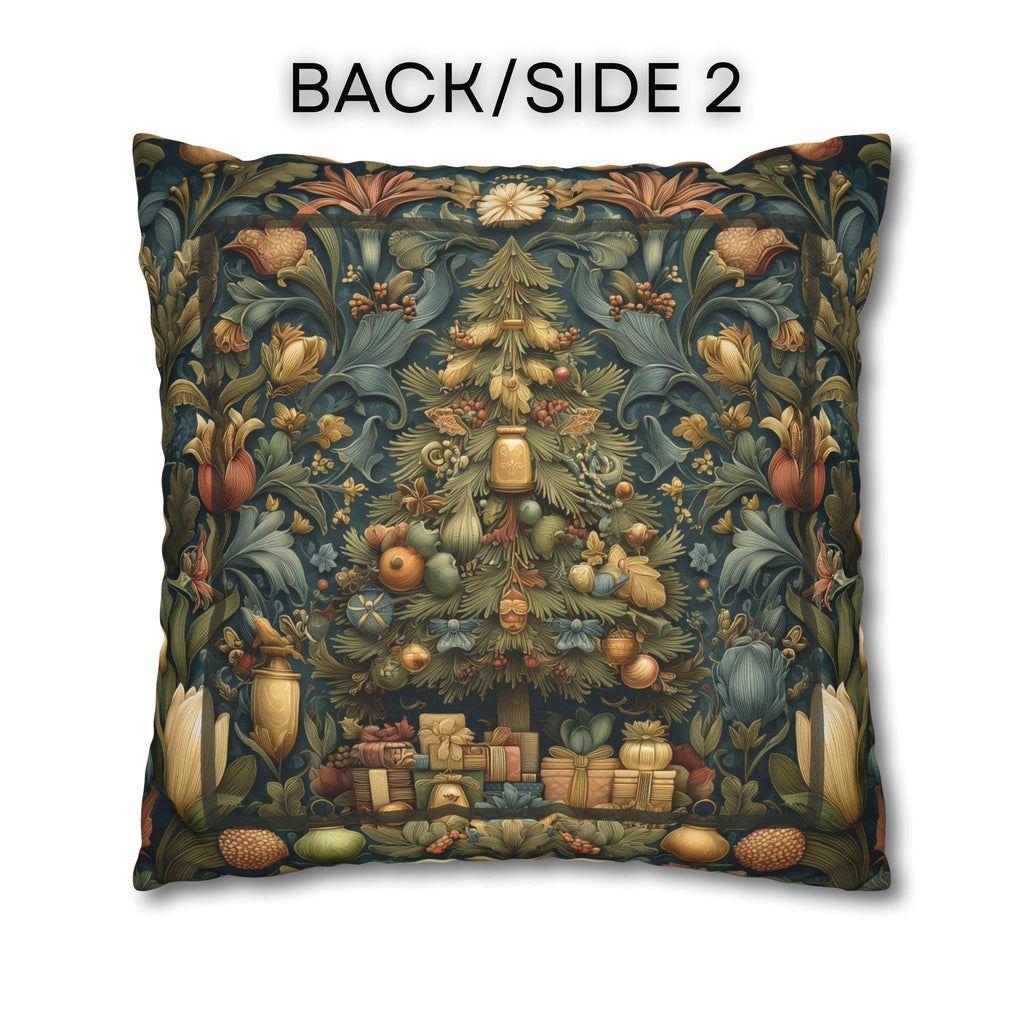 William Morris Inspired Christmas Tree Pillow Cover: Winter Gifts Vintage Style Motif