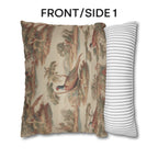 French Toile Pheasant Pillow Cover: Vintage Style Country Bird Scene