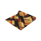 Abstract Geometric Table Runner | Warm Earthy Modern Rectangles