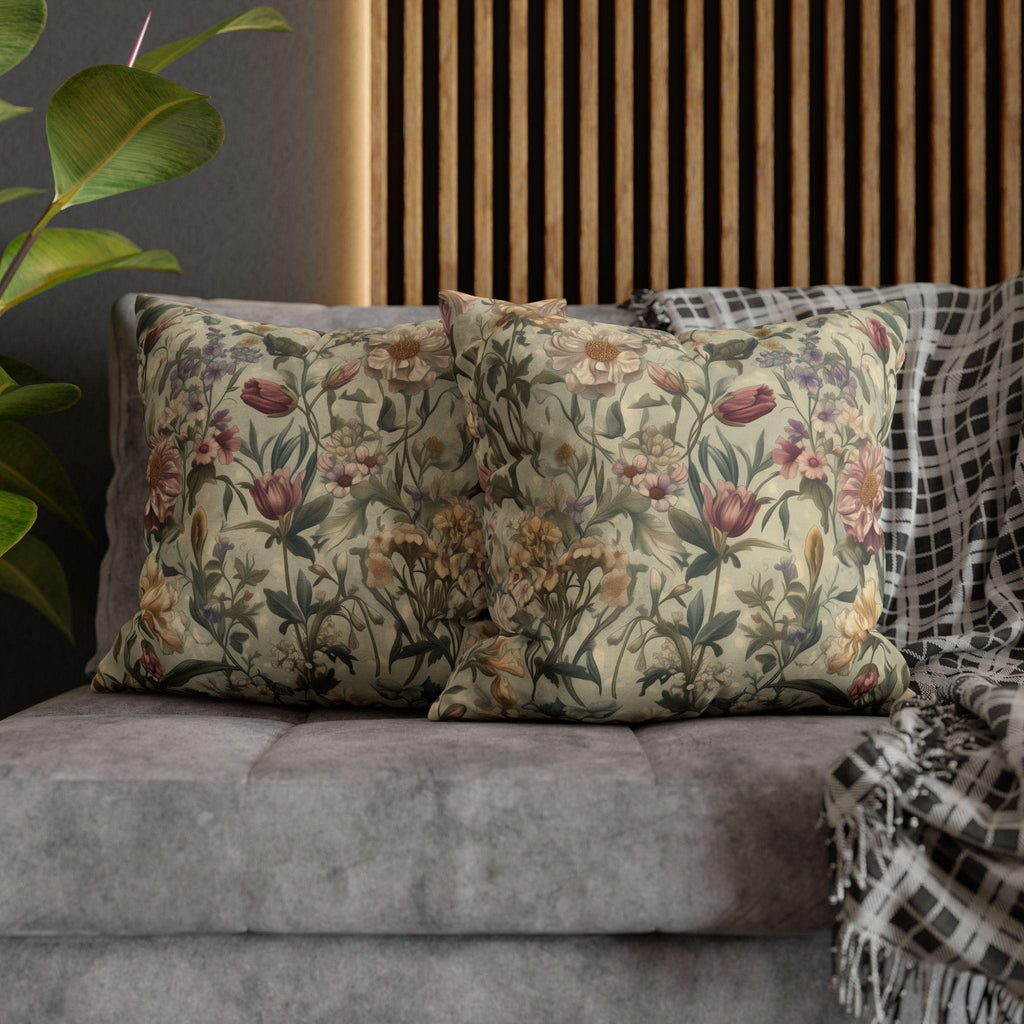 William Morris Inspired Botanical Tapestry Pillowcase: Arts and Crafts Floral Cushion Cover
