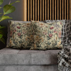 William Morris Inspired Botanical Tapestry Pillowcase: Arts and Crafts Floral Cushion Cover